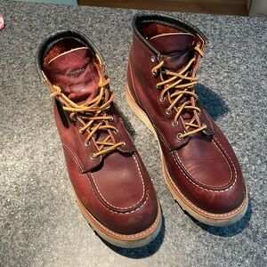 Red Wing Heritage Moc Toe boots.